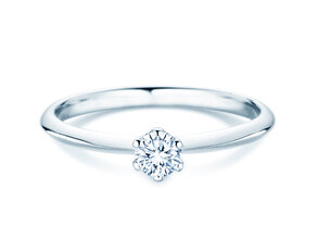 Verlovingsring The One in 14K witgoud met diamant 0,25ct H/SI
