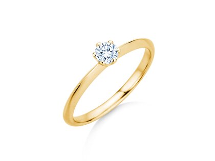 Verlovingsring The One in 14K geelgoud met Lab-grown diamant 0,25ct E/VS