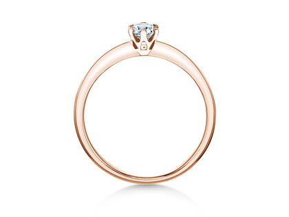 Verlovingsring The One in 9K roségoud met diamant 0,25ct H/SI