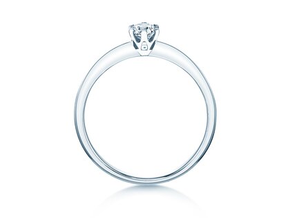 Verlovingsring The One in 14K witgoud met diamant 0,25ct H/SI