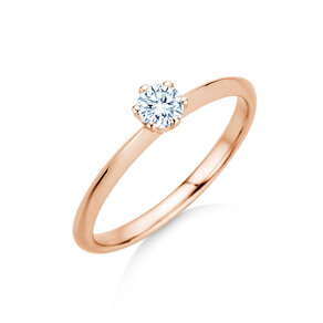 Verlovingsring The One in 9K roségoud met diamant 0,25ct H/SI