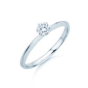 Verlovingsring The One in 14K witgoud met diamant 0,25ct H/SI