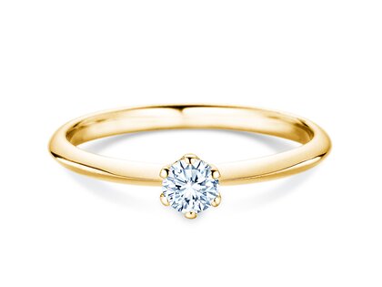 Verlovingsring The One in 14K geelgoud met Lab-grown diamant 0,25ct E/VS