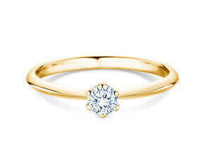 Verlovingsring The One in 14K geelgoud met Lab-grown diamant 0,25ct E/VS