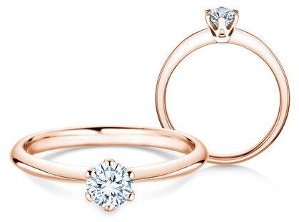 Verlovingsring The One in 18K roségoud met diamant 0,40ct G/SI