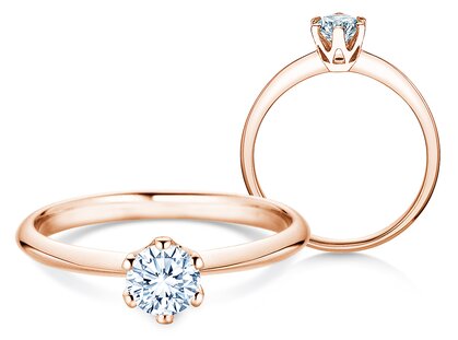 Verlovingsring The One in 14K roségoud met diamant 0,50ct G/SI