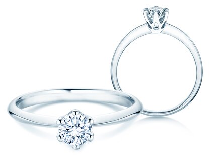 Verlovingsring The One in 14K witgoud met diamant 0,50ct G/SI