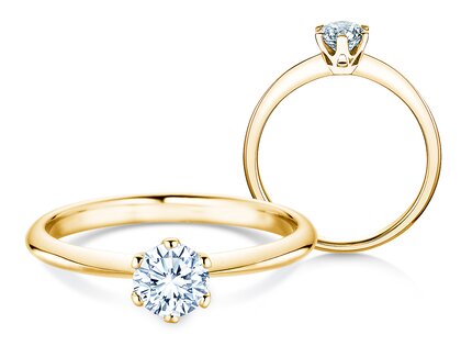 Verlovingsring The One in 18K geelgoud met diamant 0,60ct G/IF