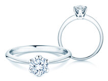 Verlovingsring The One in 9K witgoud met diamant 0,75ct G/SI
