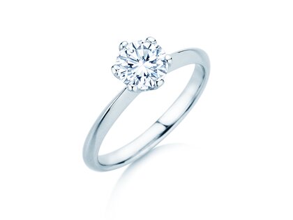 Verlovingsring The One in 9K witgoud met diamant 1,00ct H/SI