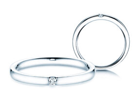 Verlovingsring Destiny in zilver 925/- met diamant 0,03ct G/SI
