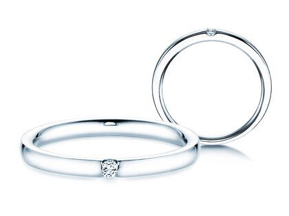 Verlovingsring Destiny in 14K witgoud met diamant 0,03ct H/SI