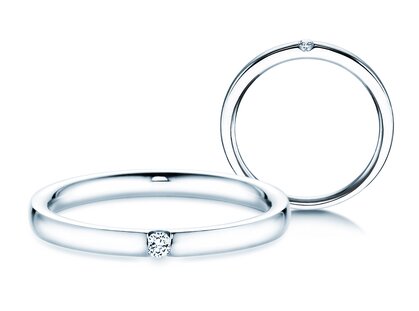 Verlovingsring Destiny in 14K witgoud met diamant 0,03ct H/SI