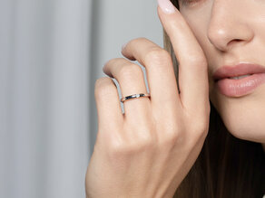 Verlovingsring Destiny in 14K witgoud met diamant 0,03ct H/SI
