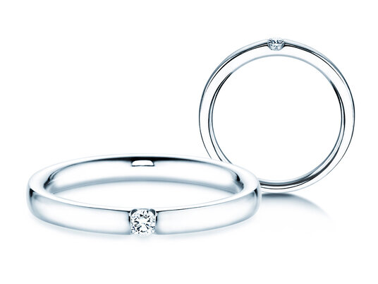 Verlovingsring Destiny in zilver 925/- met diamant 0,05ct H/SI
