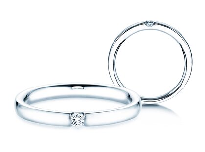 Verlovingsring Destiny in zilver 925/- met diamant 0,05ct G/SI