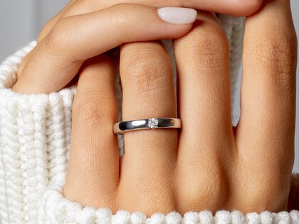 Verlovingsring Destiny in zilver 925/- met diamant 0,10ct H/SI