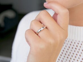 Verlovingsring Destiny in 14K witgoud met diamant 0,15ct H/SI
