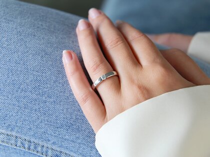Verlovingsring Destiny in 14K witgoud met diamant 0,15ct H/SI