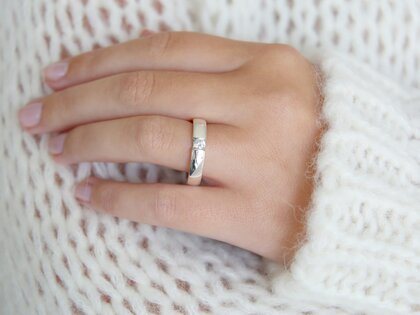 Verlovingsring Destiny in 14K witgoud met diamant 0,20ct H/SI