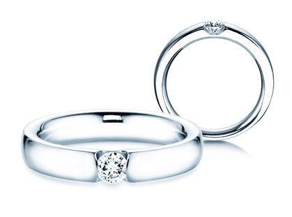 Verlovingsring Destiny in 14K witgoud met diamant 0,20ct G/SI