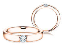 Verlovingsring Destiny in 18K roségoud met diamant 0,10ct G/SI