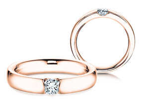 Verlovingsring Destiny in 18K roségoud met diamant 0,10ct G/SI