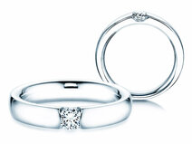 Verlovingsring Destiny in 14K witgoud met diamant 0,10ct G/SI