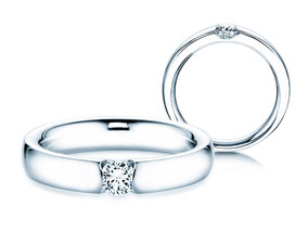 Verlovingsring Destiny in 9K witgoud met diamant 0,25ct G/SI