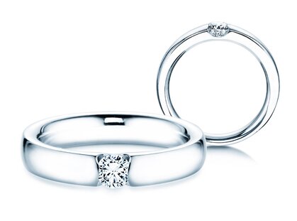 Verlovingsring Destiny in 14K witgoud met diamant 0,25ct H/SI