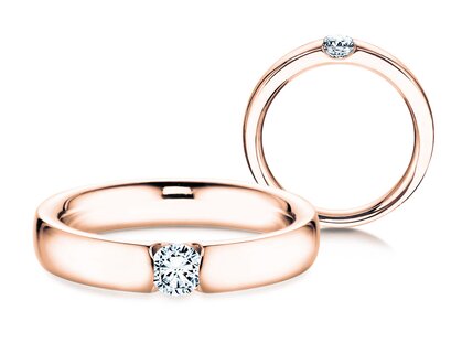 Verlovingsring Destiny in 14K roségoud met diamant 0,25ct H/SI