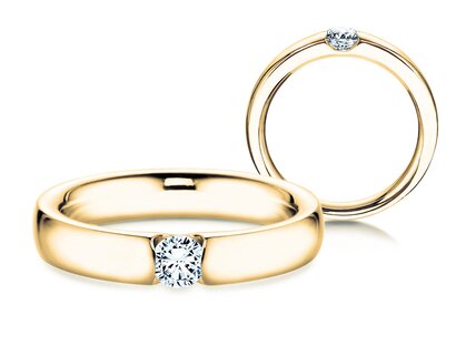 Verlovingsring Destiny in 14K geelgoud met diamant 0,25ct H/SI