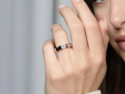 Verlovingsring Destiny in 18K roségoud met diamant 0,40ct H/SI