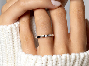 Verlovingsring Infinity Petite in 14K geelgoud met diamant 0,06ct G/SI