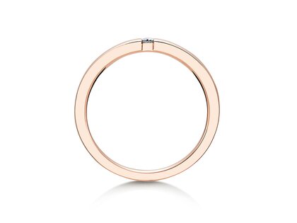 Verlovingsring Infinity in 14K roségoud met diamant 0,03ct G/SI