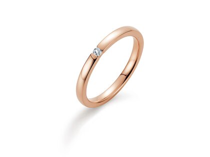 Verlovingsring Infinity in 14K roségoud met diamant 0,03ct G/SI