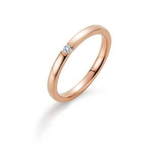 Verlovingsring Infinity in 14K roségoud met diamant 0,03ct G/SI