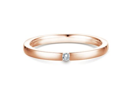 Verlovingsring Infinity in 14K roségoud met diamant 0,07ct H/SI