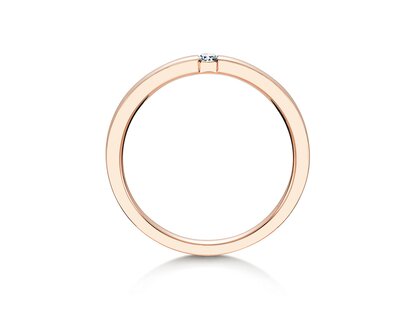 Verlovingsring Infinity in 14K roségoud met diamant 0,07ct H/SI