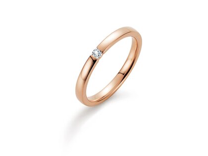 Verlovingsring Infinity in 14K roségoud met diamant 0,07ct H/SI