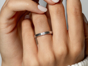Verlovingsring Infinity in 14K geelgoud met diamant 0,10ct H/SI