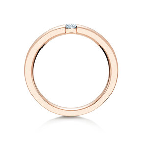 Verlovingsring Infinity in 18K roségoud met diamant 0,10ct H/SI