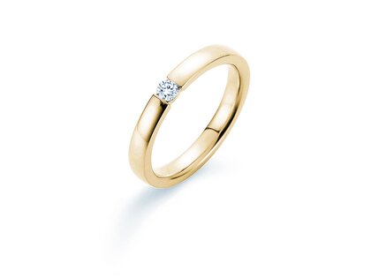 Verlovingsring Infinity in 18K geelgoud met diamant 0,10ct H/SI