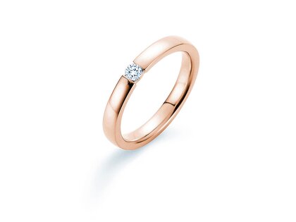 Verlovingsring Infinity in 18K roségoud met diamant 0,10ct H/SI