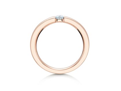Verlovingsring Infinity in 18K roségoud met diamant 0,15ct G/SI