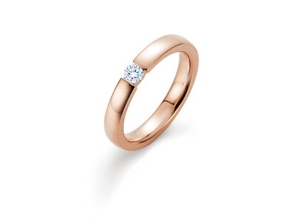 Verlovingsring Infinity in 18K roségoud met diamant 0,15ct G/SI