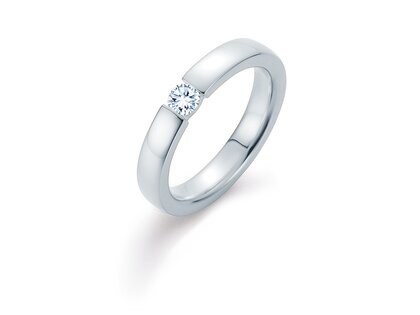 Verlovingsring Infinity in 14K witgoud met diamant 0,20ct G/SI
