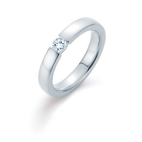 Verlovingsring Infinity in 14K witgoud met diamant 0,20ct G/SI