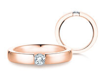 Verlovingsring Infinity in 14K roségoud met diamant 0,05ct G/SI