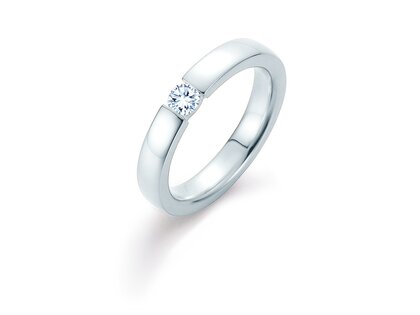 Verlovingsring Infinity in 18K witgoud met diamant 0,30ct H/SI